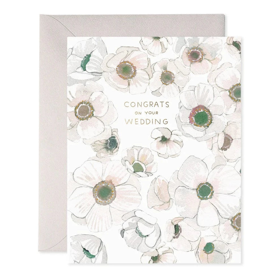 E. Frances Paper Cards White Flower Wedding
