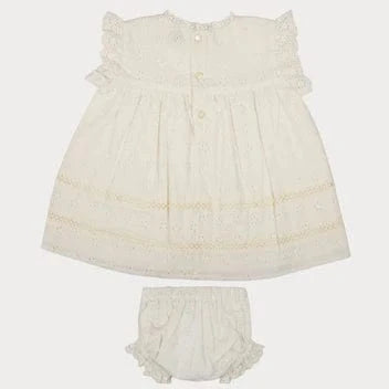 Early Sunday Baby Susie Baby Dress + Bloomer - Ivory