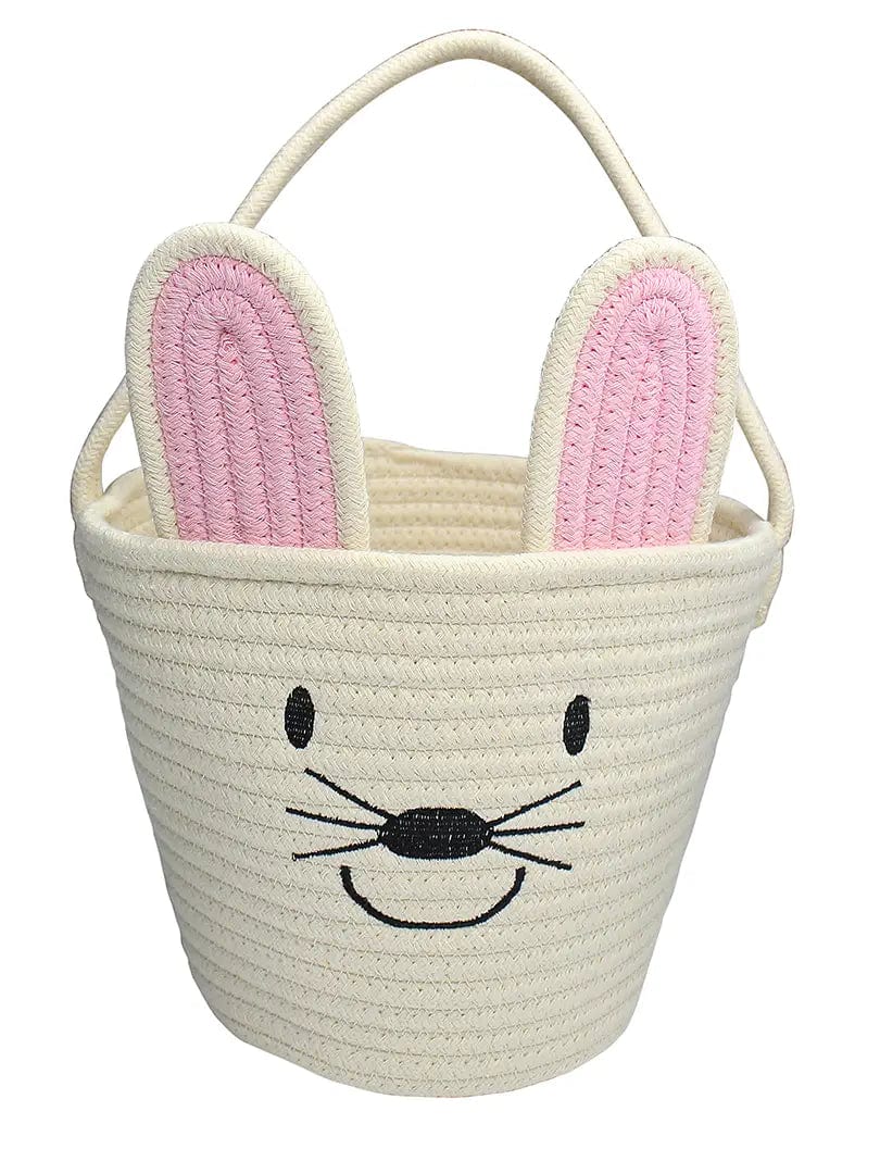 Emerson and Friends Basket Cream Rope Easter Bunny Bakset | Emerson and Friends