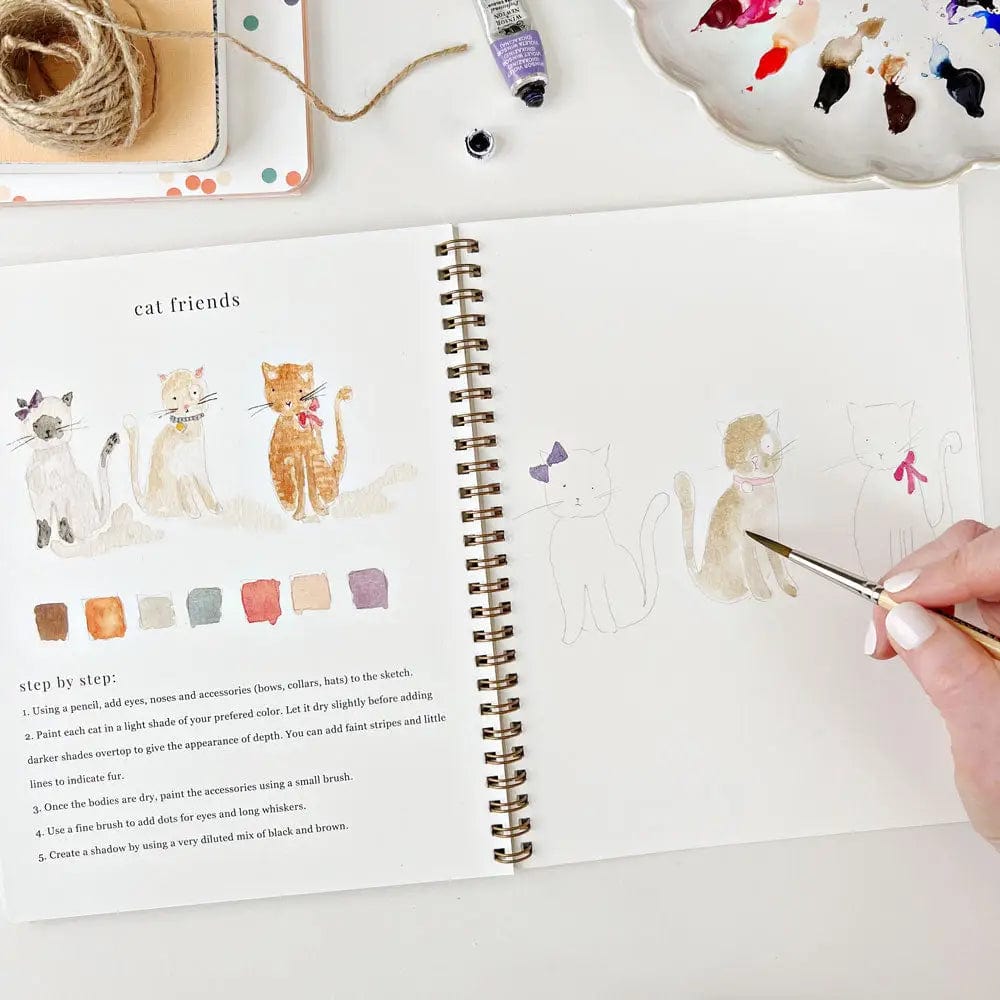 Emily Lex Art Supplies Watercolor Workbook: Animals