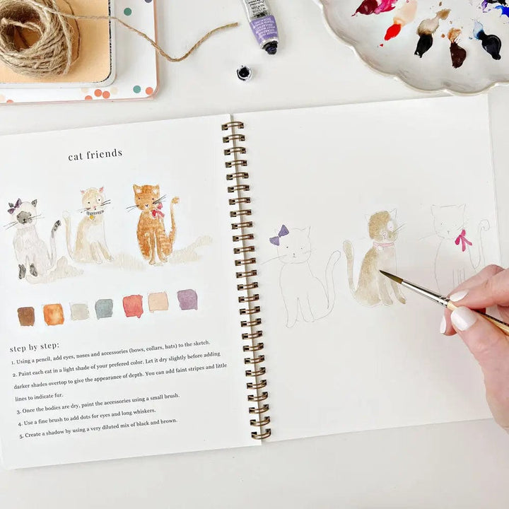 Emily Lex Art Supplies Watercolor Workbook: Animals