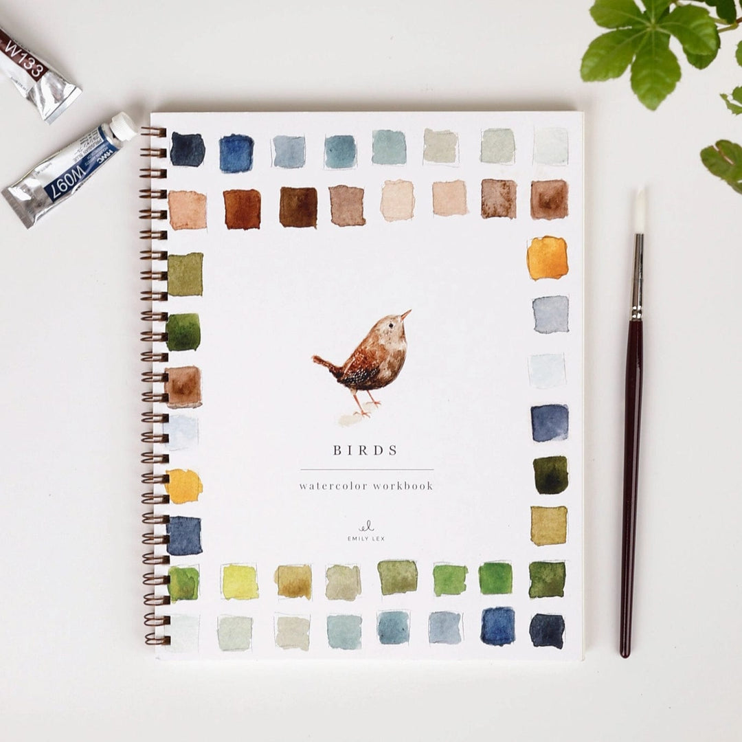 Emily Lex Art Supplies Watercolor Workbook: Birds