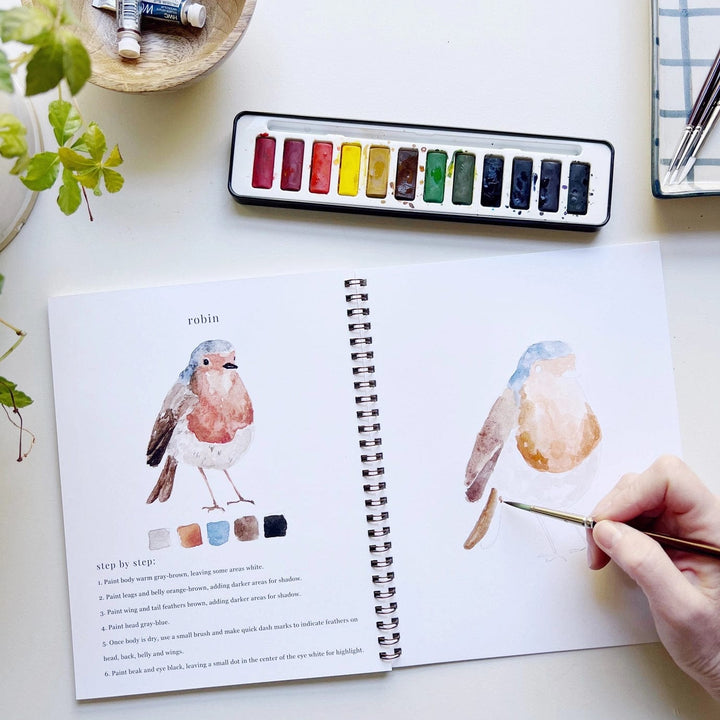 Emily Lex Art Supplies Watercolor Workbook: Birds