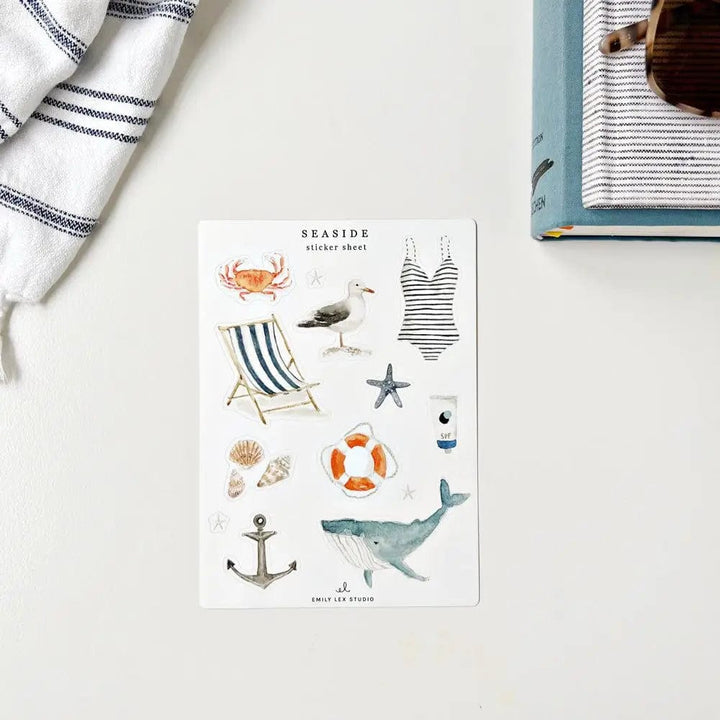 Emily Lex Seaside Sticker Sheet by Emily Lex