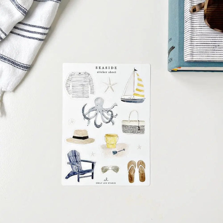 Emily Lex Seaside Sticker Sheet by Emily Lex
