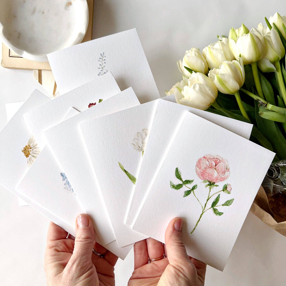 emily lex studio Boxed Cards assorted garden flowers notecard set