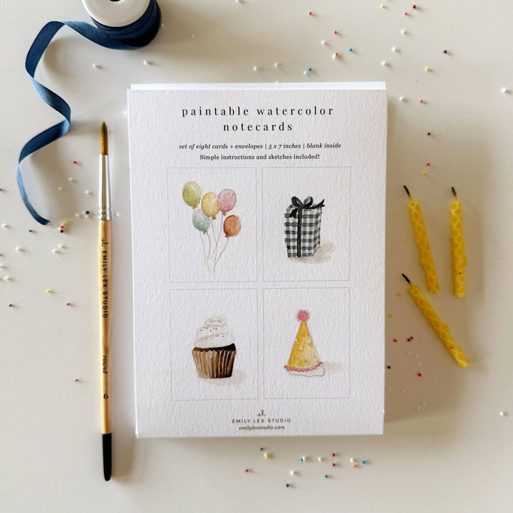 emily lex studio Cards Celebrate Paintable Notecards
