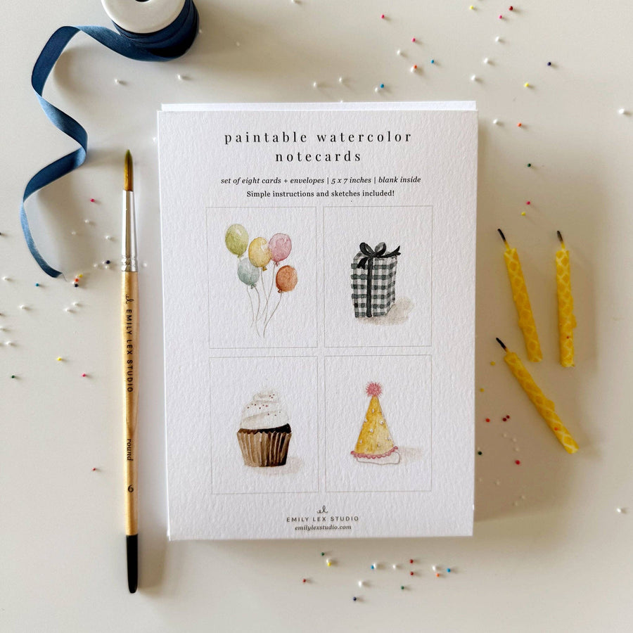 emily lex studio Cards Celebrate Paintable Notecards