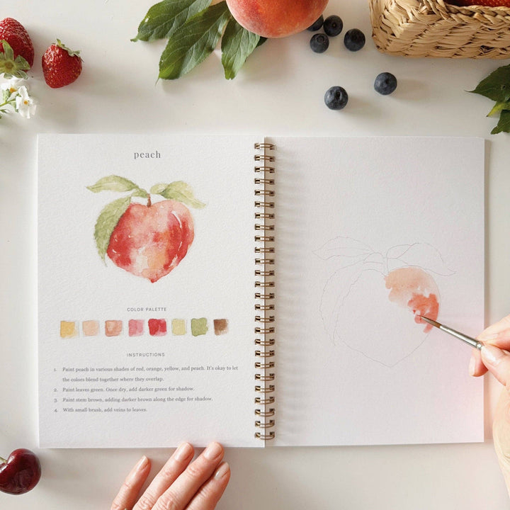 emily lex studio Gifts Fruit watercolor workbook
