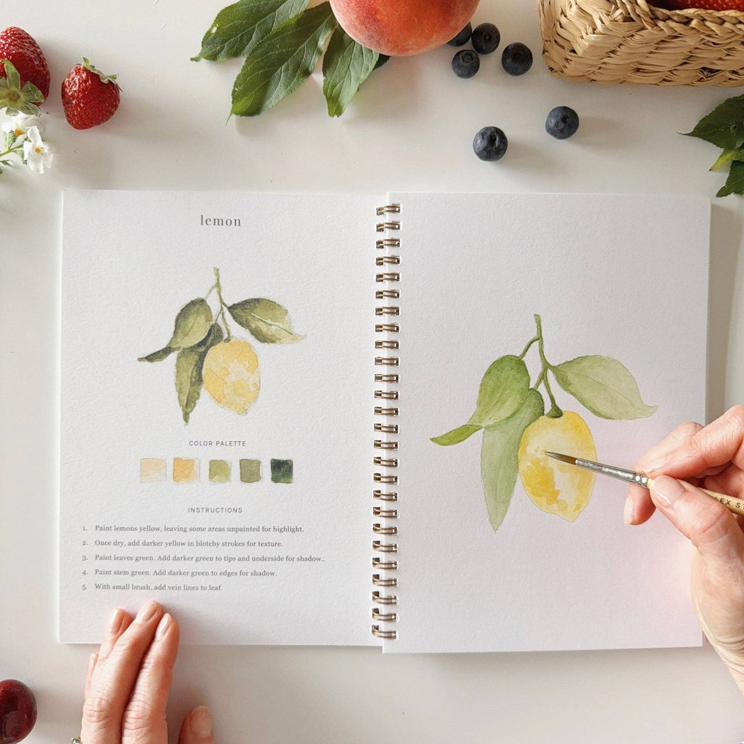 emily lex studio Gifts Fruit watercolor workbook