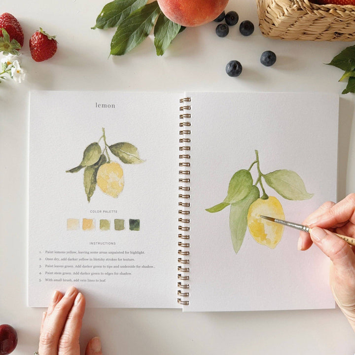 emily lex studio Gifts Fruit watercolor workbook