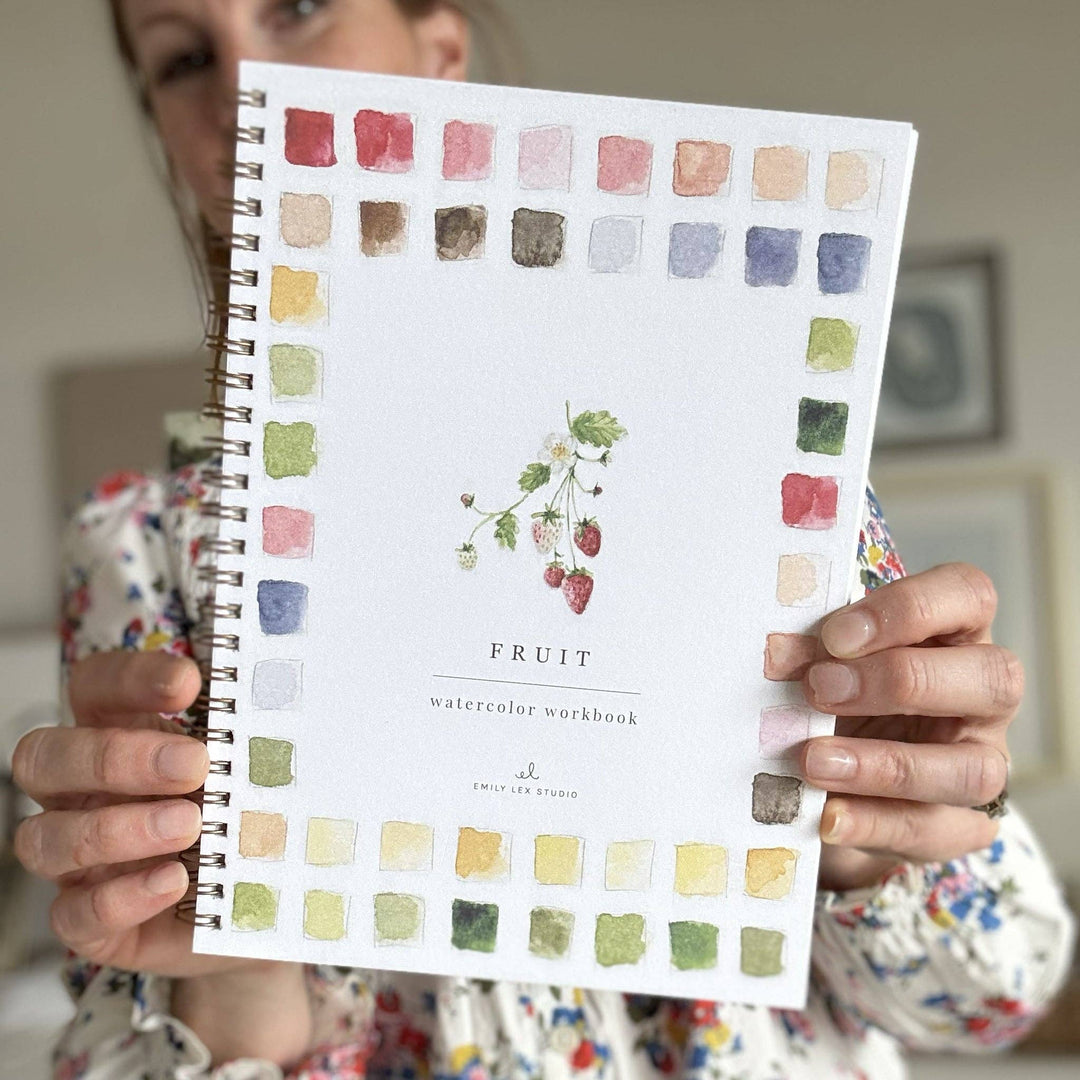 emily lex studio Gifts Fruit watercolor workbook
