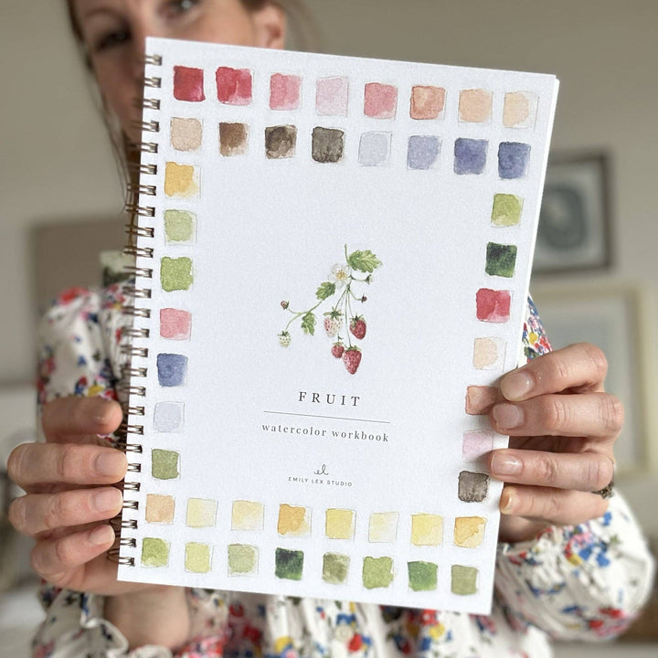 emily lex studio Gifts Fruit watercolor workbook