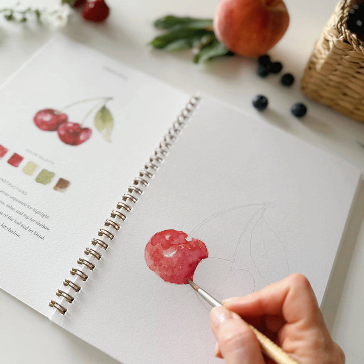 emily lex studio Gifts Fruit watercolor workbook