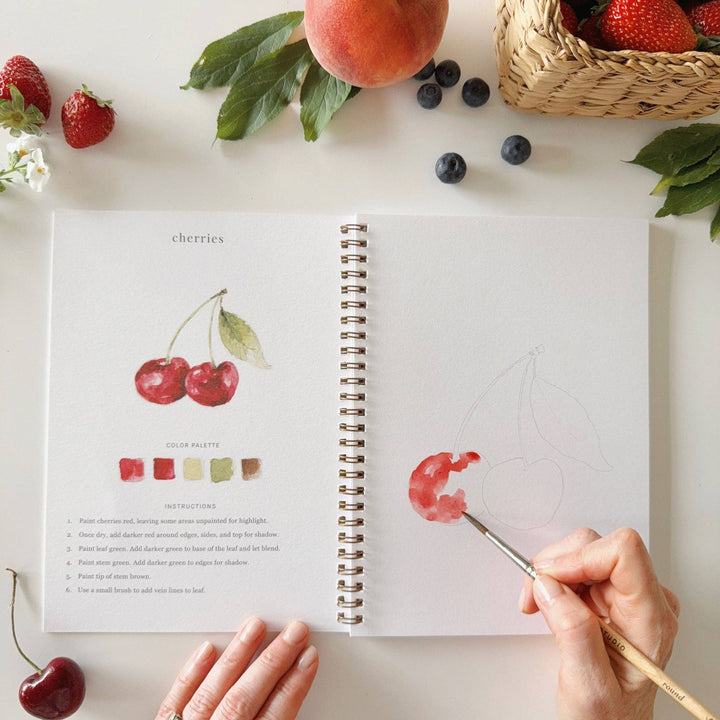 emily lex studio Gifts Fruit watercolor workbook