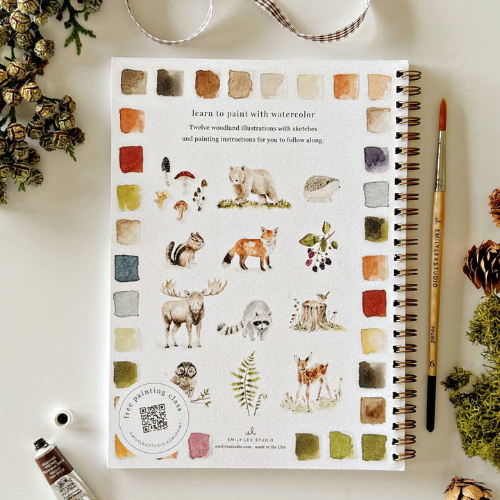 emily lex studio Gifts Watercolor Workbook: Woodland