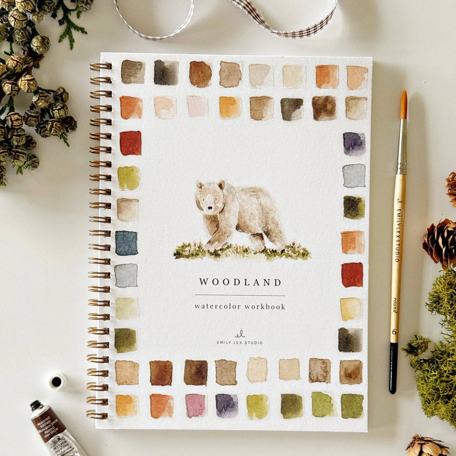 emily lex studio Gifts Watercolor Workbook: Woodland