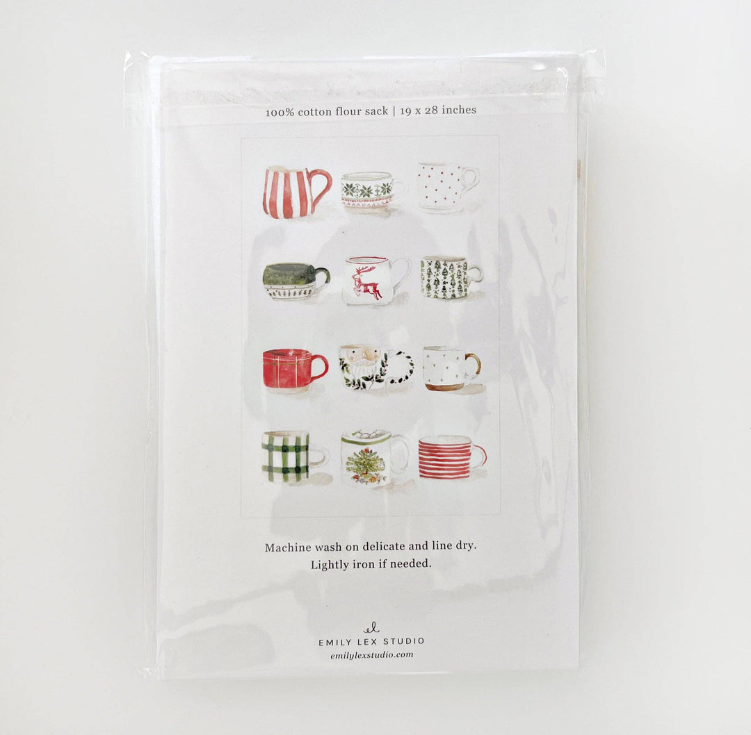 emily lex studio Holiday Christmas mugs tea towel
