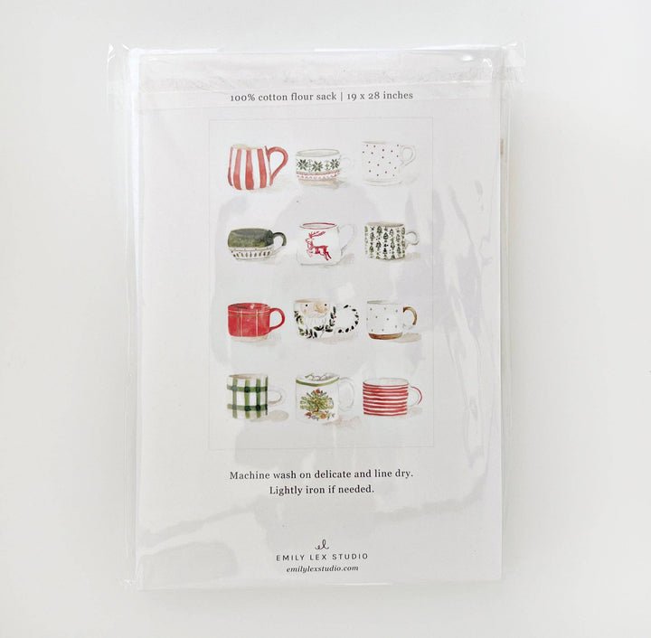 emily lex studio Holiday Christmas mugs tea towel