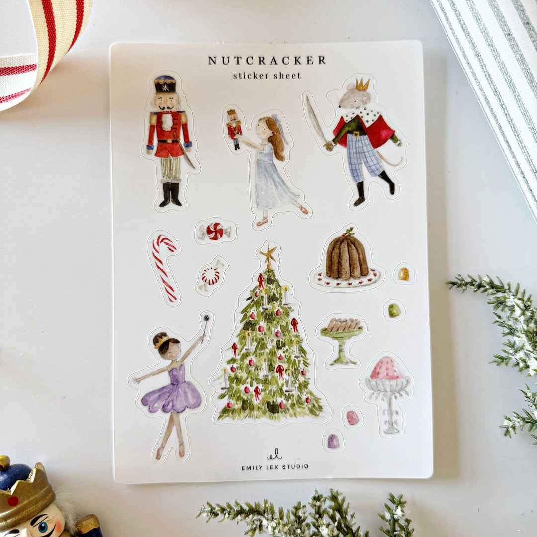 emily lex studio Holiday Nutcracker sticker sheets