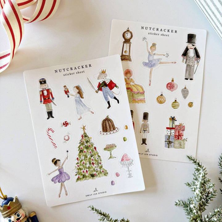 emily lex studio Holiday Nutcracker sticker sheets