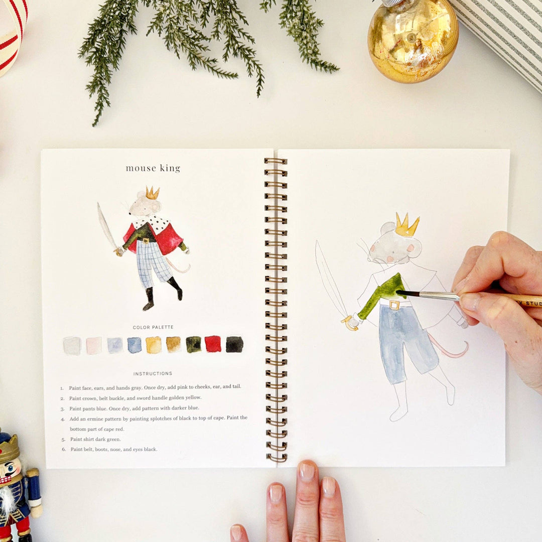 emily lex studio Holiday Nutcracker watercolor workbook