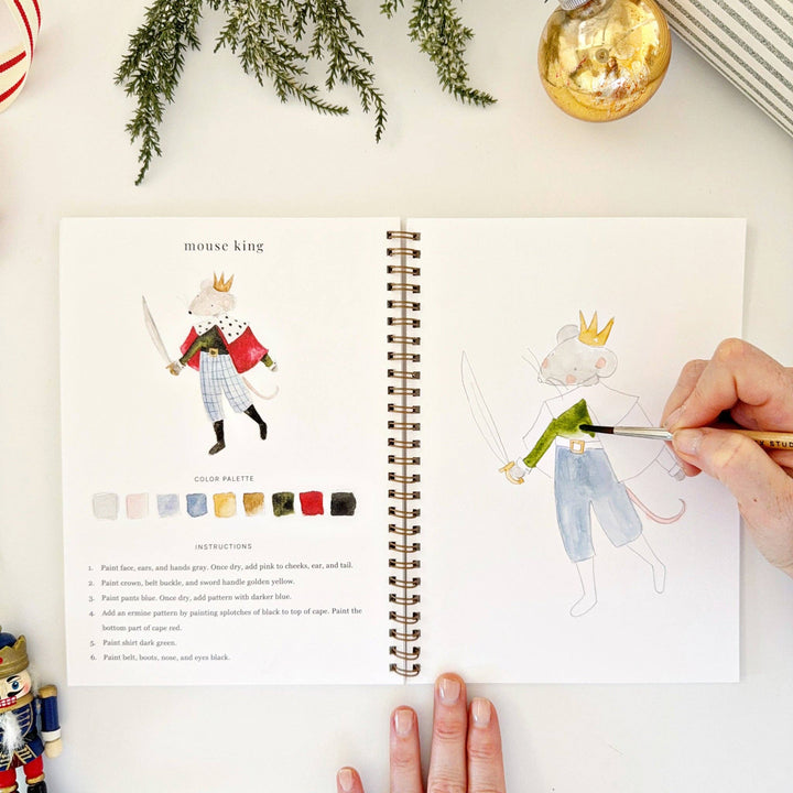 emily lex studio Holiday Nutcracker watercolor workbook