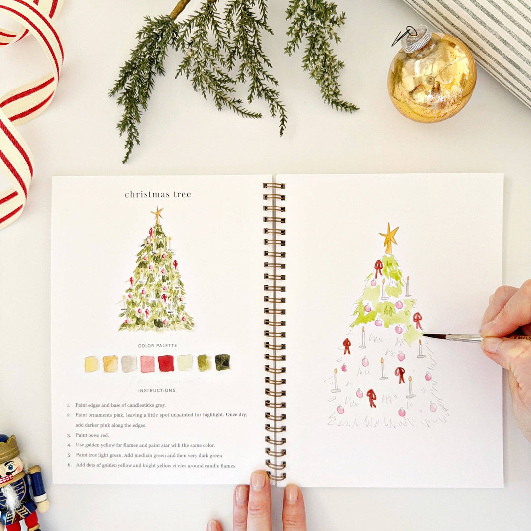 emily lex studio Holiday Nutcracker watercolor workbook