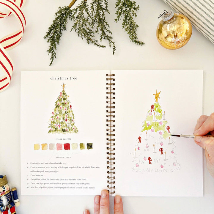 emily lex studio Holiday Nutcracker watercolor workbook