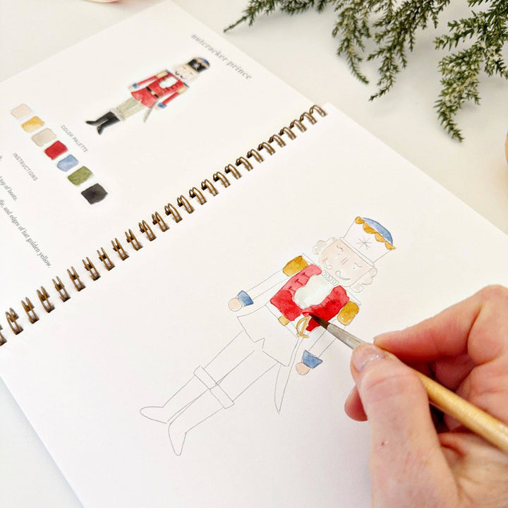 emily lex studio Holiday Nutcracker watercolor workbook