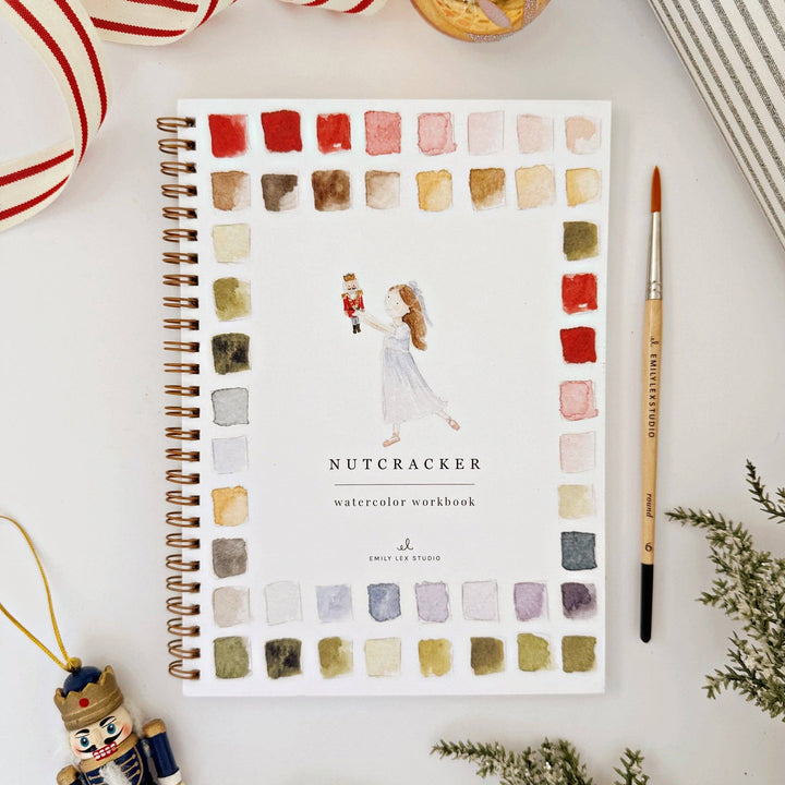 emily lex studio Holiday Nutcracker watercolor workbook