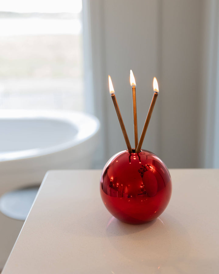 Everlasting Candle Co. Vase Neva Vase, Red Metallic