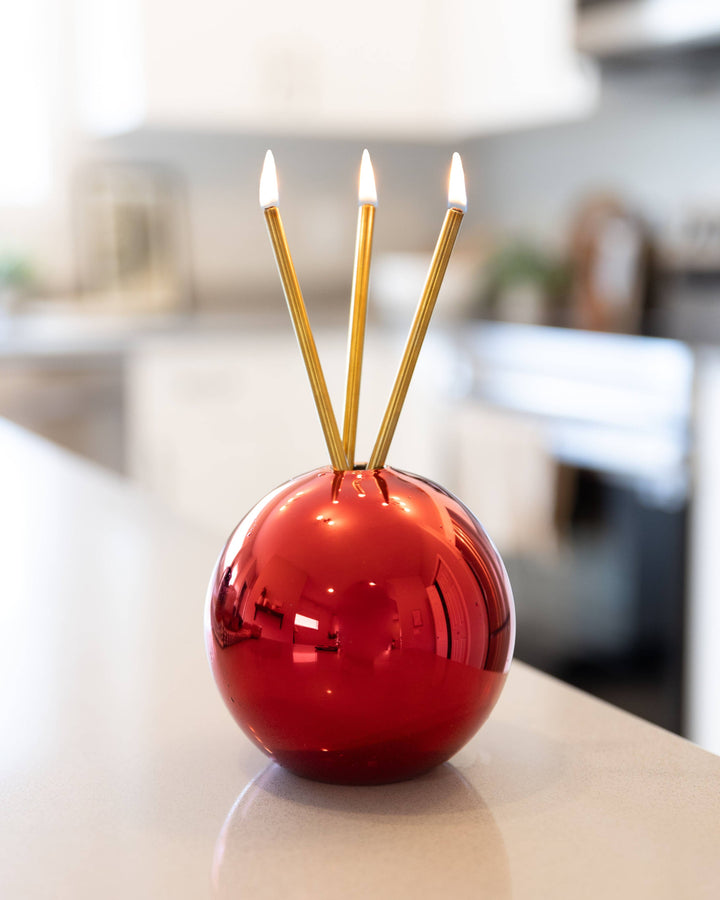 Everlasting Candle Co. Vase Neva Vase, Red Metallic