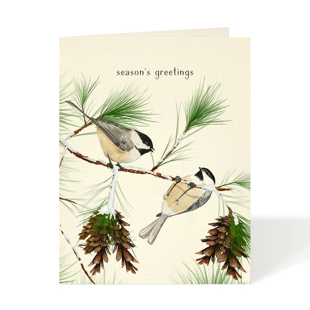 Felix Doolittle Holiday Chickadees - Boxed Holiday Christmas Cards