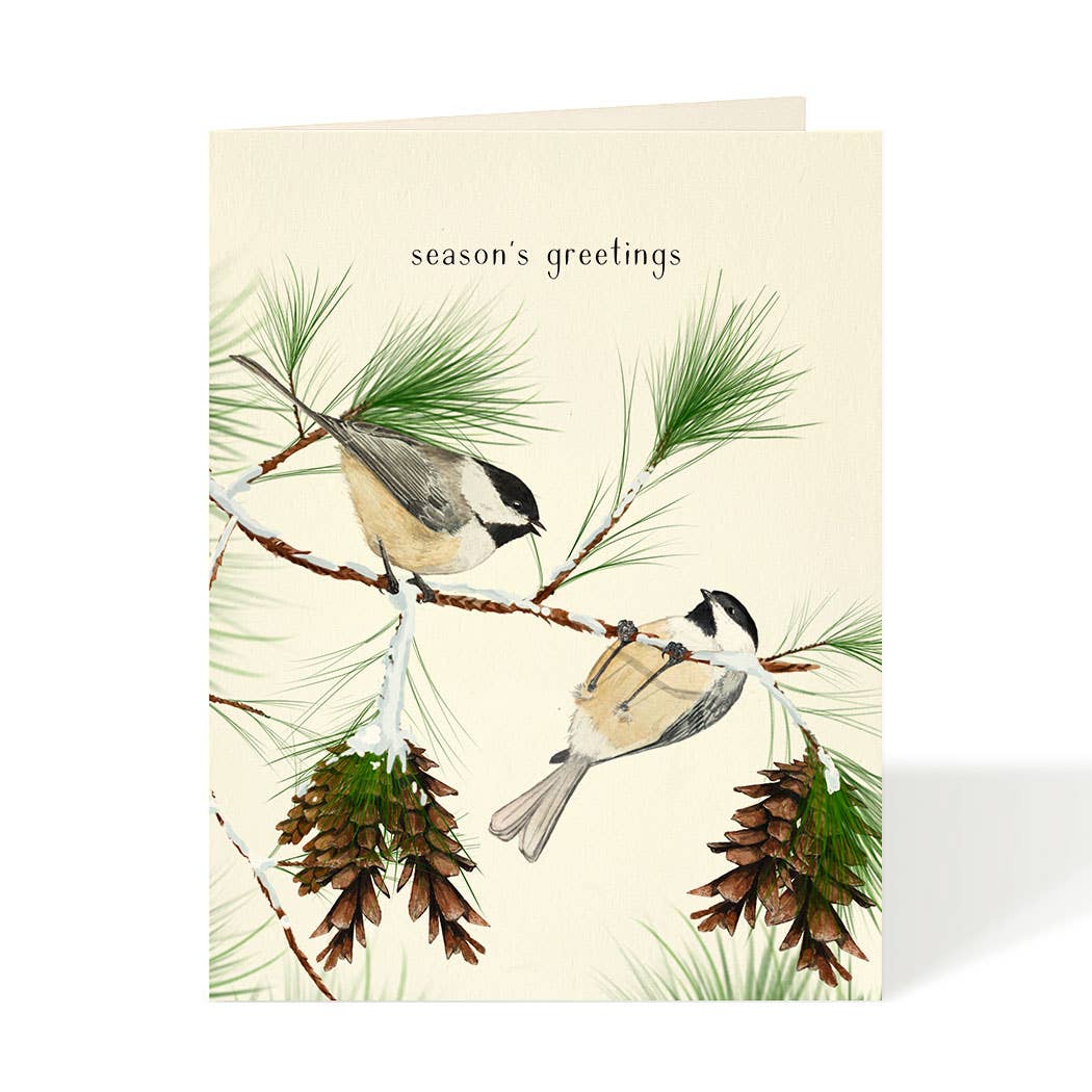 Felix Doolittle Holiday Chickadees - Boxed Holiday Christmas Cards