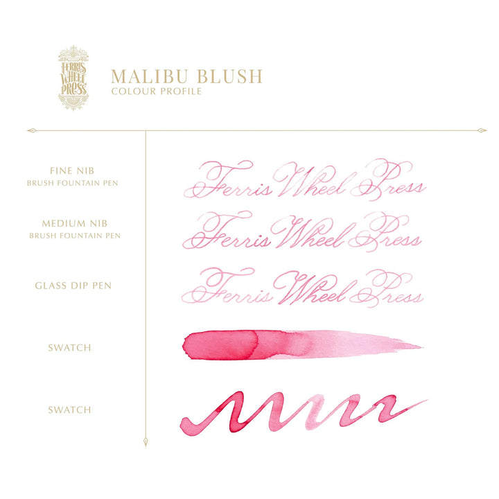 Ferris Wheel Press Fountain Pen 38ml Malibu Blush Ink