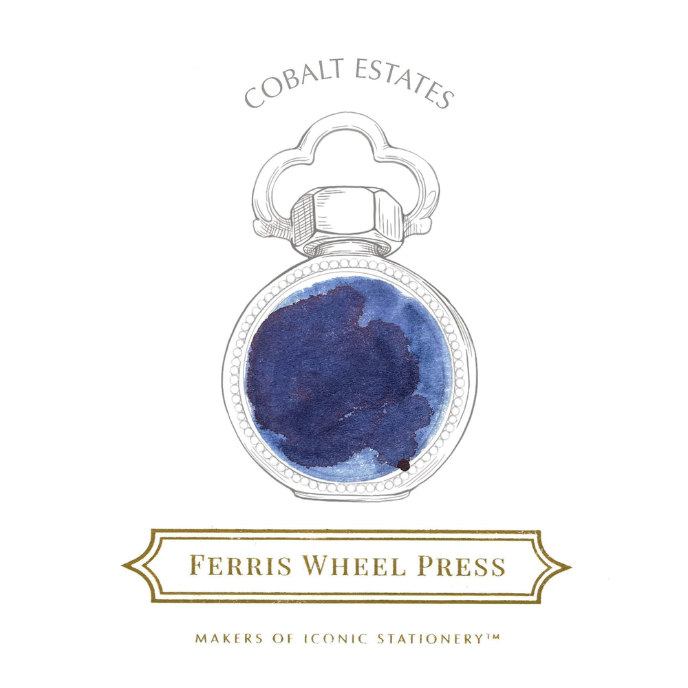 Ferris Wheel Press Paper 10ml Fountain Pen Ink - Cobalt Estates | Ferris Wheel Press
