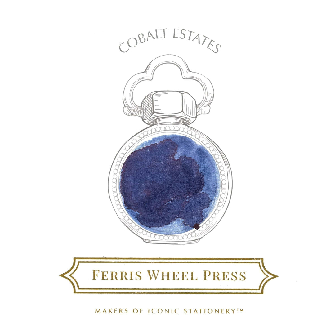 Ferris Wheel Press Paper 38ml Fountain Pen Ink - Cobalt Estates | Ferris Wheel Press