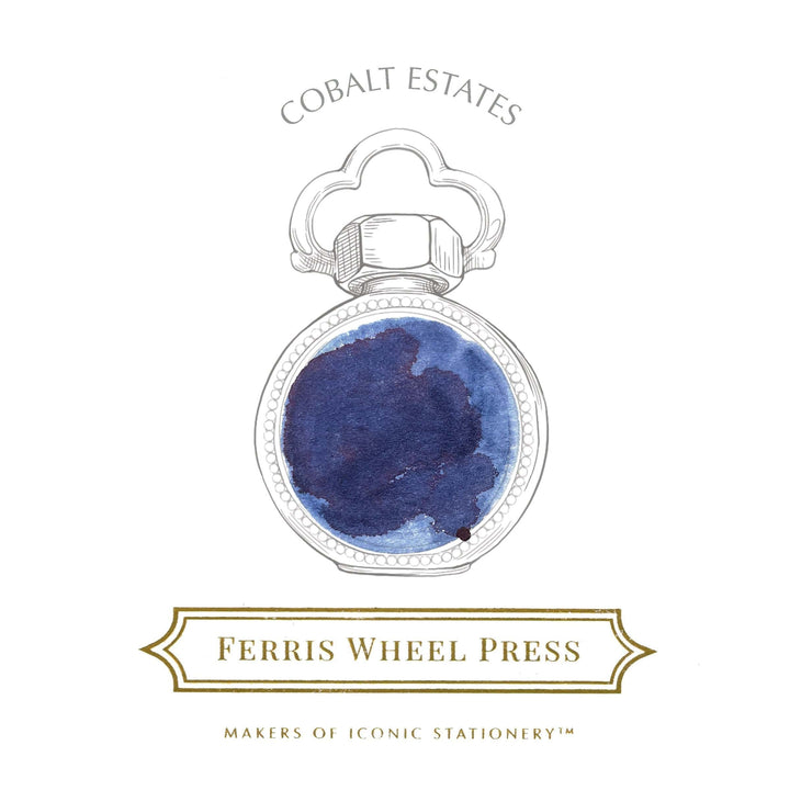 Ferris Wheel Press Paper 38ml Fountain Pen Ink - Cobalt Estates | Ferris Wheel Press