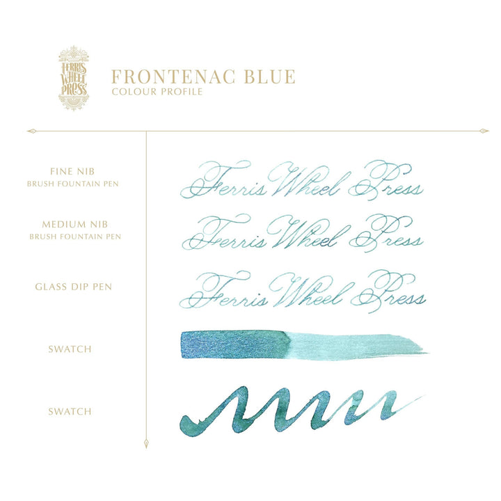 Ferris Wheel Press Pen Ink & Refills 38ml Frontenac Blue Ink