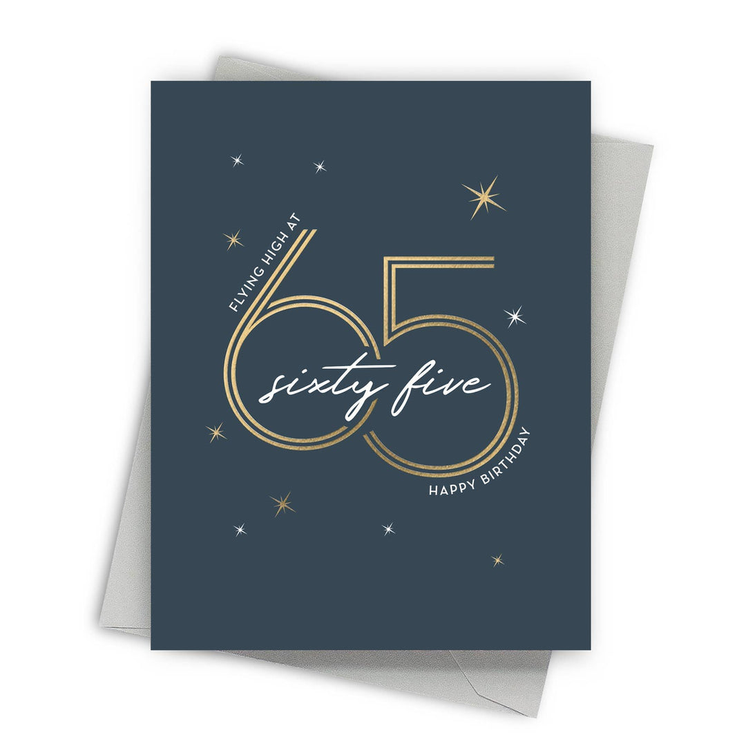 Fine Moments Cards Flying High at 65 Milestone Birthday Card