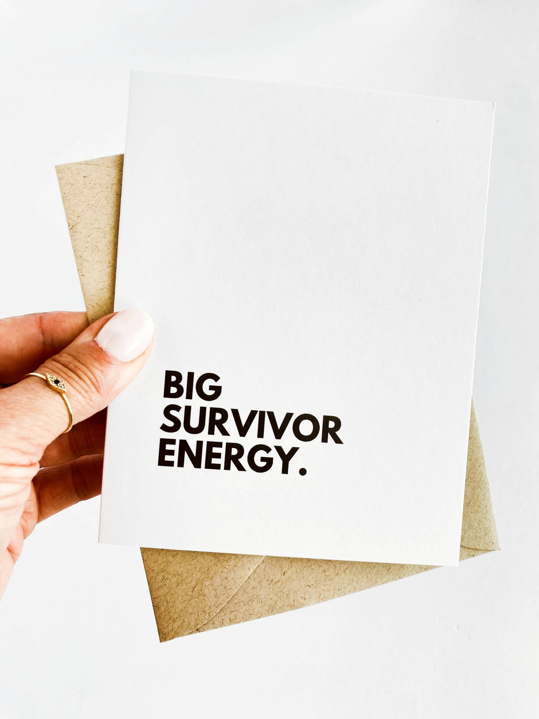 Five Dot Post Card Big Survivor Energy Cancer Support Card Chemo Greeting Card