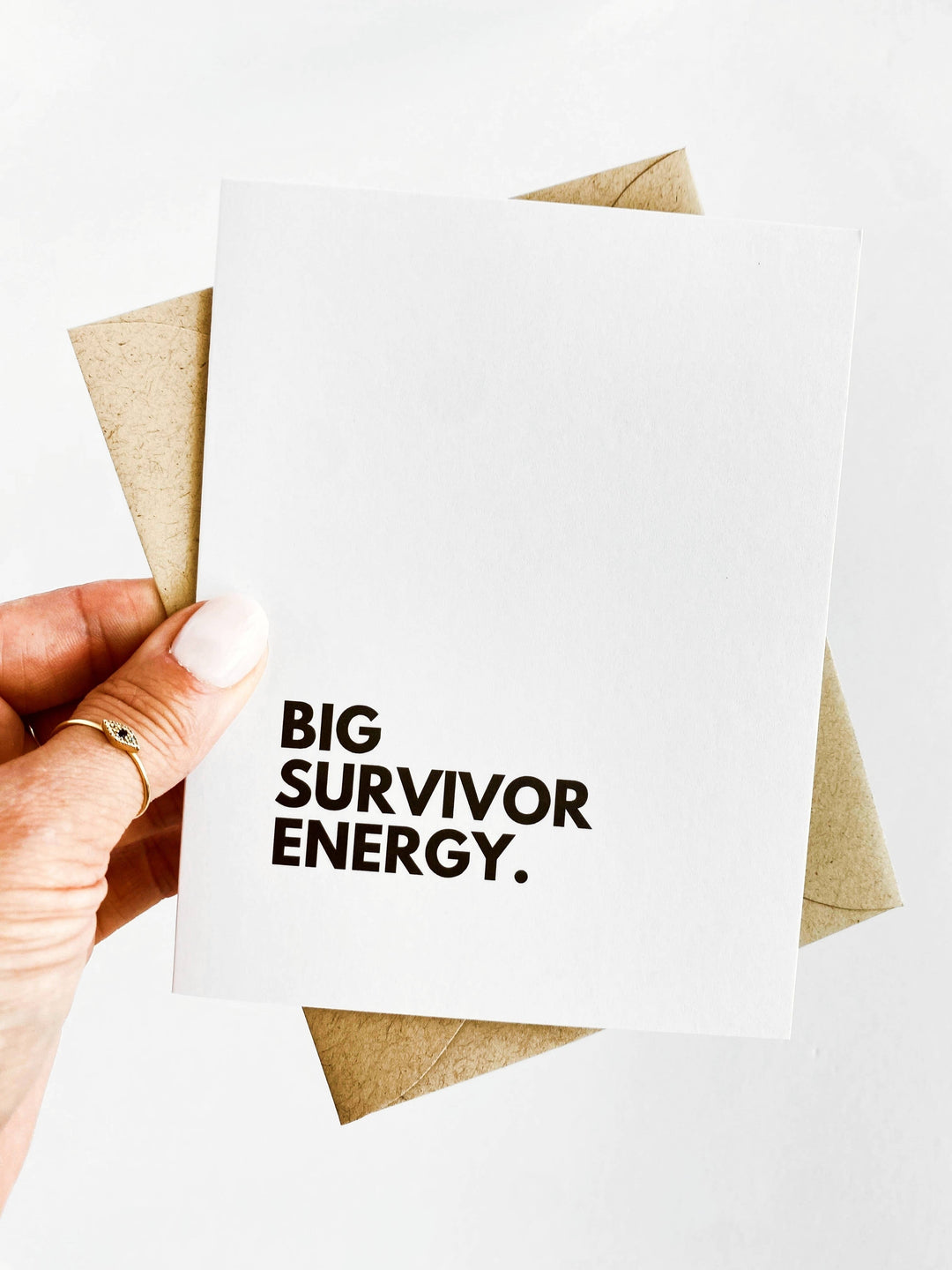 Five Dot Post Card Big Survivor Energy Cancer Support Card Chemo Greeting Card