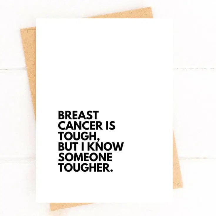 Five Dot Post Card Breast Cancer is Tough Card