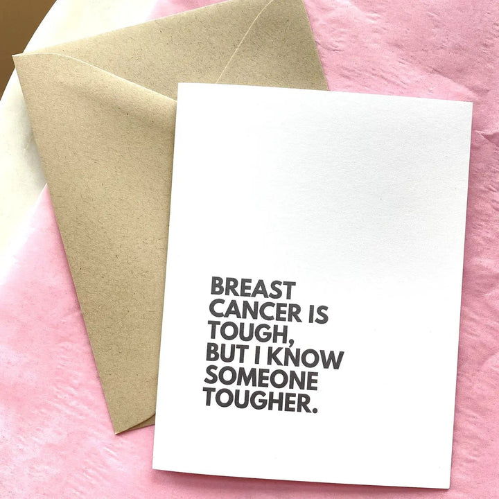 Five Dot Post Card Breast Cancer is Tough Card