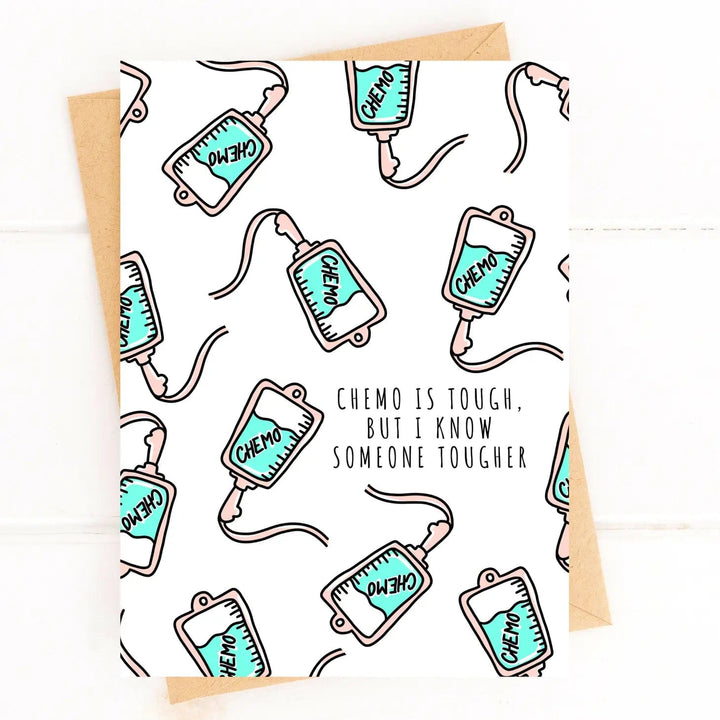 Five Dot Post Card Chemo is Tough Card