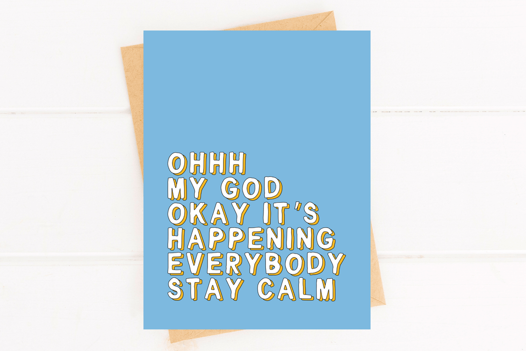 Five Dot Post Cards It's Happening Card