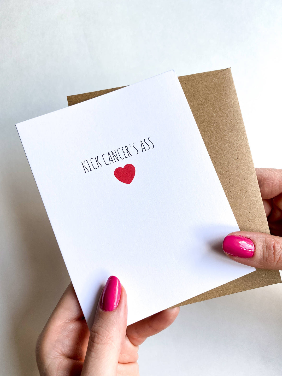 Five Dot Post Cards Kick Cancer's Ass Cancer and Chemo Get Well Card