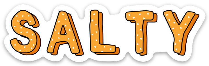 Five Dot Post Cards Salty Pretzel Funny Vinyl Lap Top Food Sticker