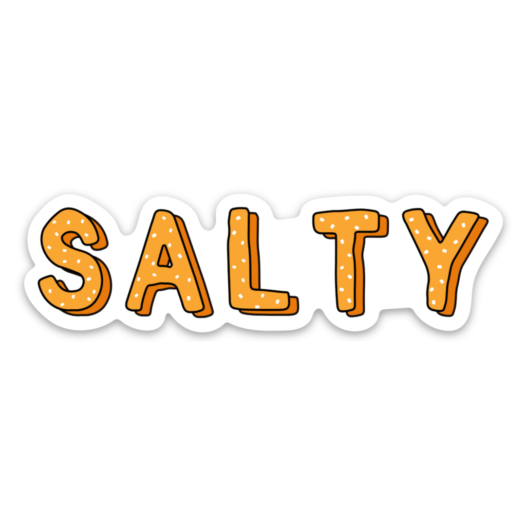 Five Dot Post Cards Salty Pretzel Funny Vinyl Lap Top Food Sticker